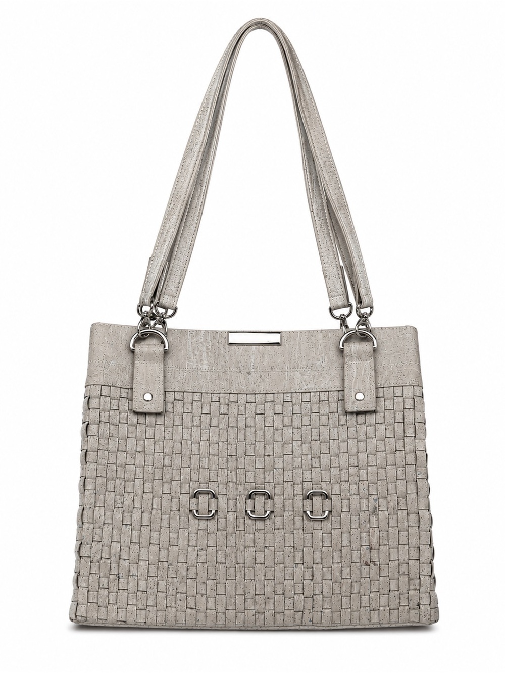 Nancy Zee Designs Woven Tote Bag in Stone Gray